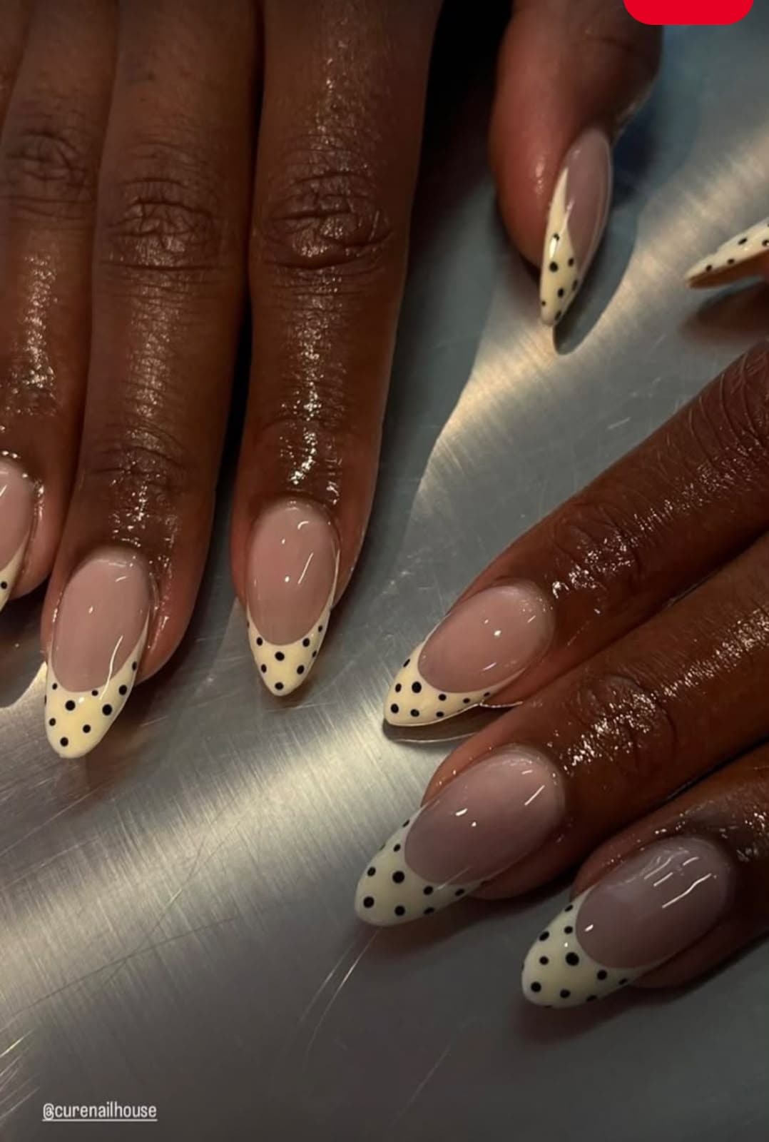 Polka Dot French Tip Press-On Nails