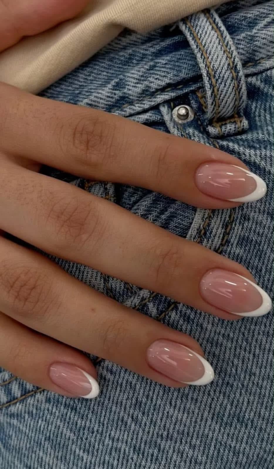 Classic French White Tip Press-On Nails