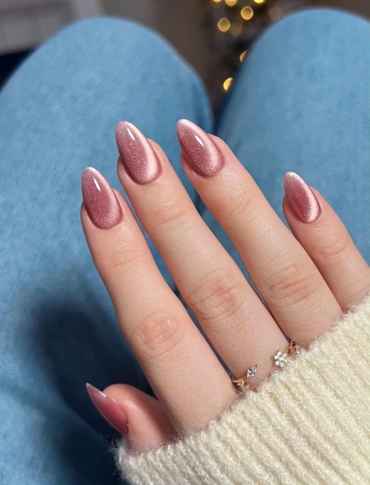 Rose Quartz Crystal Press-On Nails