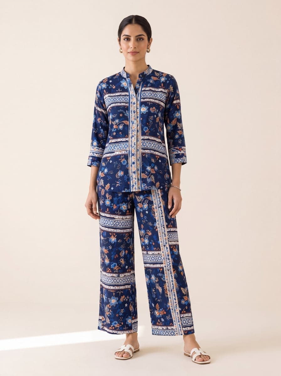 Indo-Western Printed Co-ord Set - front