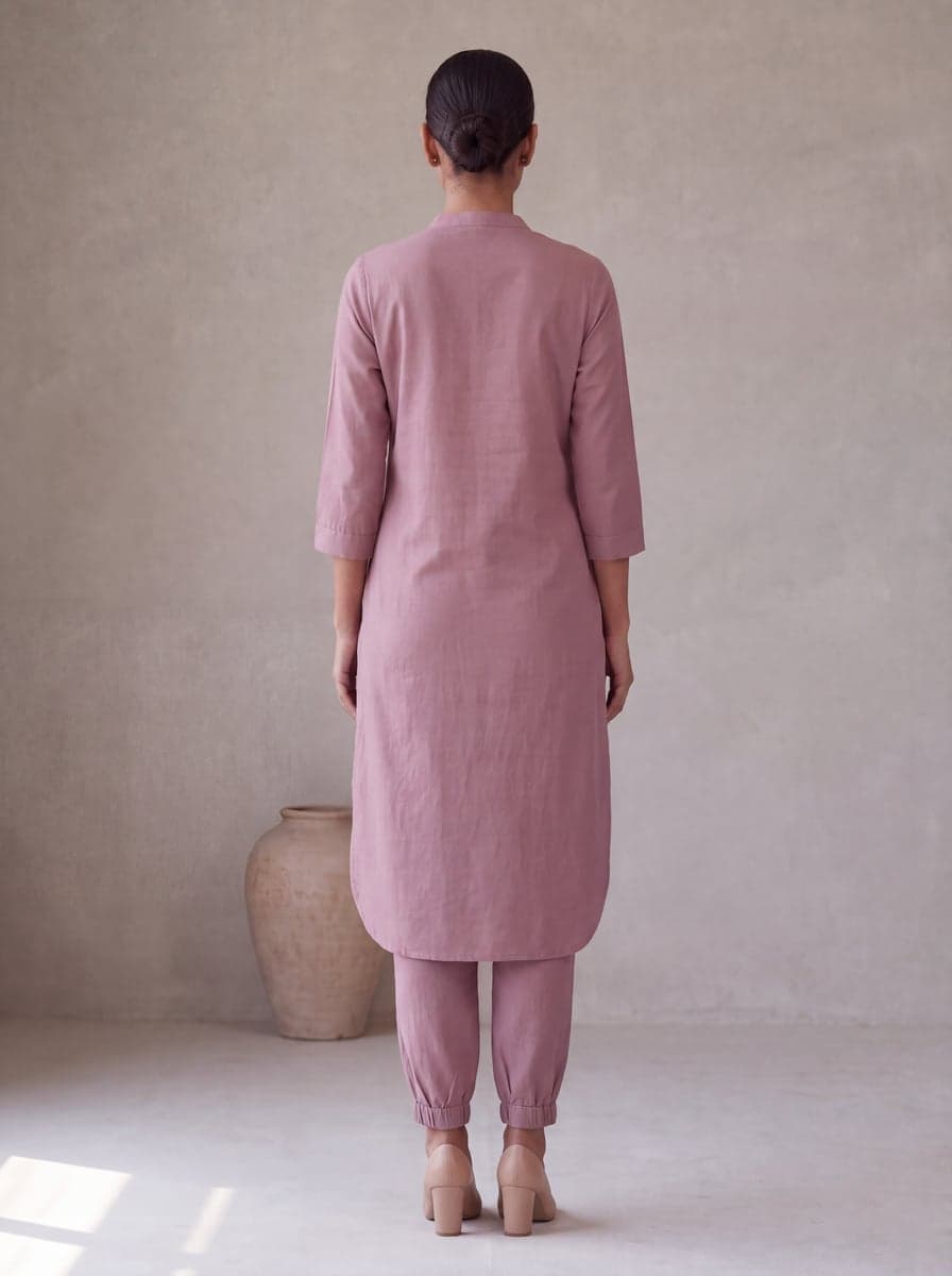 Aira Pathani Co-ord Set - Dusty Rose - back