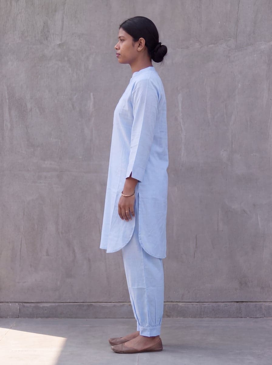 Aira Pathani Co-ord Set - Powder Blue - side