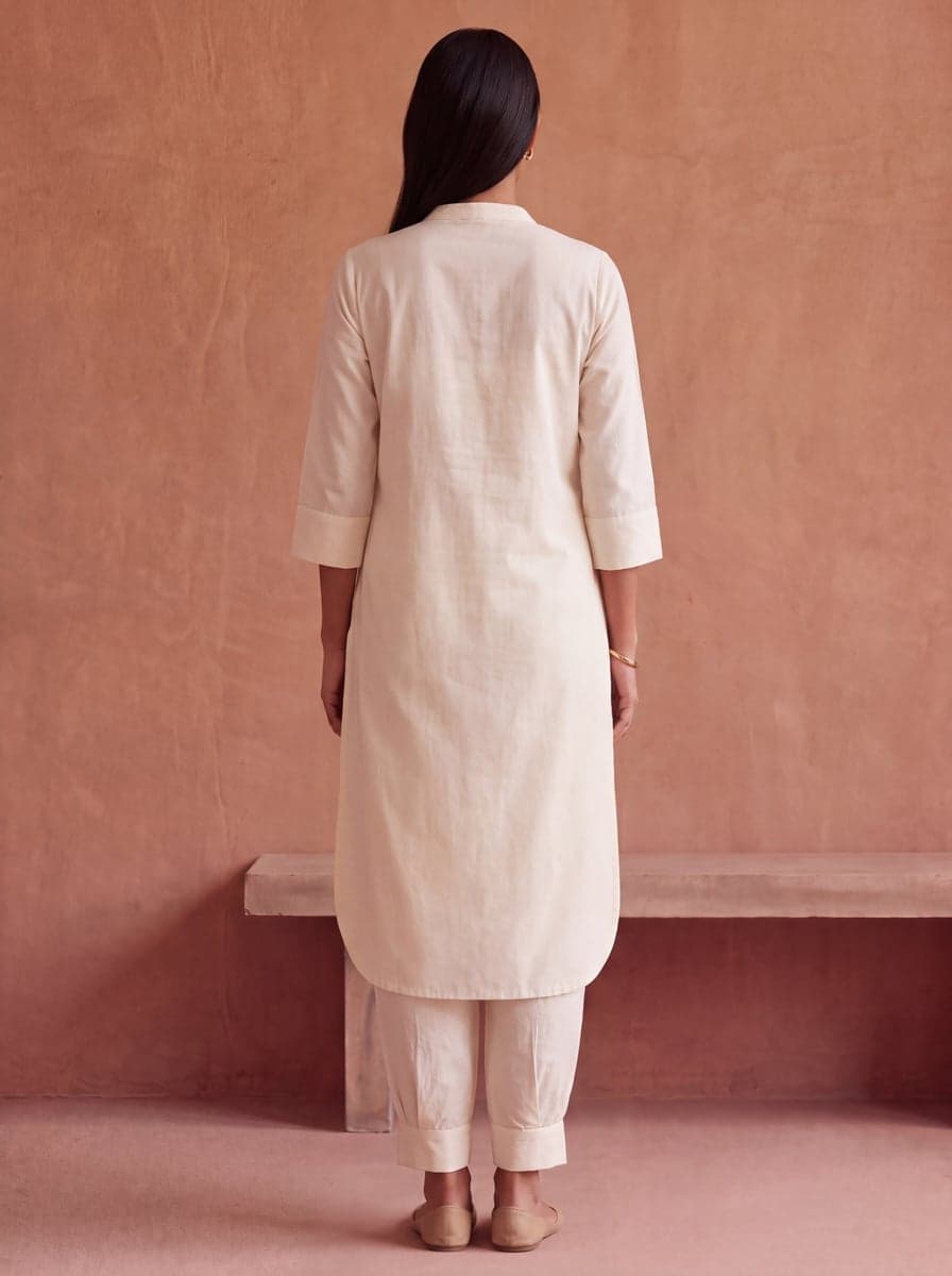 Aira Pathani Co-ord Set - Ivory - back